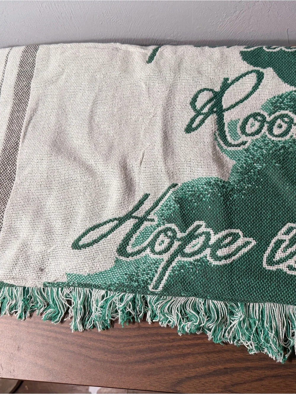 Vintage Tapestry Inspirational Family Tree Throw or Wall hanging  - Green